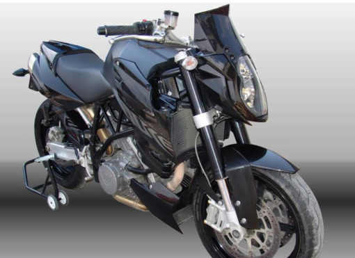 Bulle / Saute-vent pour KTM Super Duke (2005 - 2011) (Gloss Black, prêt à poser) de qualité et au meilleur prix